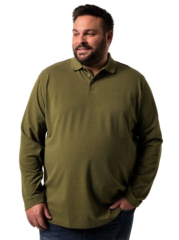 Men Plus Poloshirt in dunkles olive