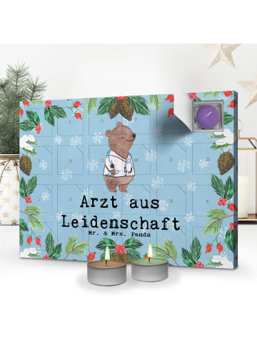Mr. & Mrs. Panda Adventskalender Arzt Leidenschaft mit Spruch in Eisblau