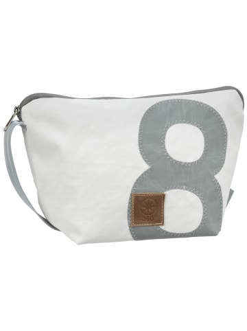 360 grad Kulturbeutel Brise in Weiß/Grau