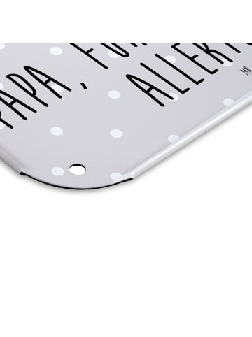 Mr. & Mrs. Panda Blechschild Bären mit Hut mit Spruch in Grau Pastell
