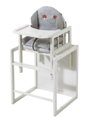 roba Sitzverkleinerer 'Adam & Eule' - Sitzkissen für Kombihochstühle - Grau