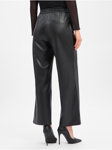 Zero Kunstleder-Hose in schwarz