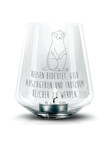 Mr. & Mrs. Panda Laterne Erdmännchen mit Spruch in Transparent