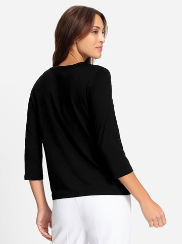 WITT WEIDEN 3/4-Arm-Shirt in schwarz-ecru-bedruckt