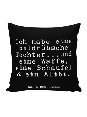 Mr. & Mrs. Panda kuschelkissen 40x40 Ich habe eine bildhübsche..... in Schwarz