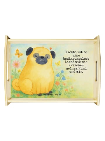 Mr. & Mrs. Panda Tablett Mops Design mit Spruch in Weiß