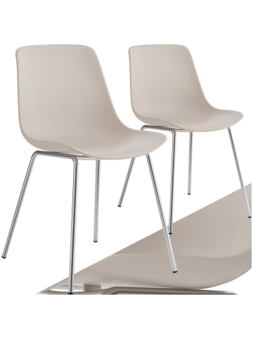 tectake Kunststoffstuhl, Belastbarkeit 120 kg, 46 x 55 x 80,5 cm