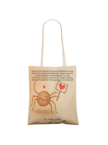 Mr. & Mrs. Panda Shopper Spinne Agathe Motivation Design mit Spruch in Weiß