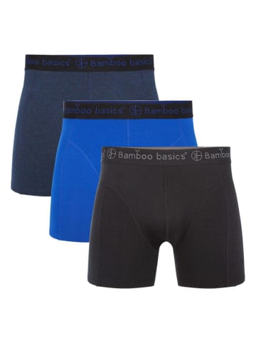 Bamboo Basics Boxershort 3er Pack in Schwarz/Blau/Jeans