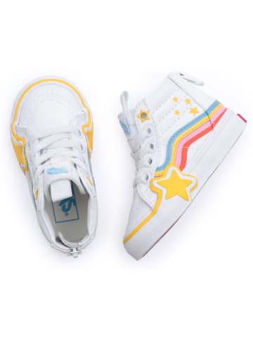 Vans Kinder Sneaker "Sk8-Hi Zip Rainbow Star" in Weiß