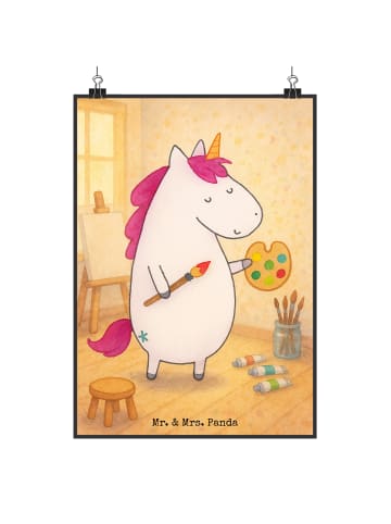 Mr. & Mrs. Panda Wandbild Einhorn Künstler Design ohne Spruch in Weiß