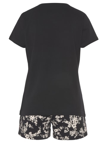 VIVANCE DREAMS Shorty in schwarz weiß geblümt