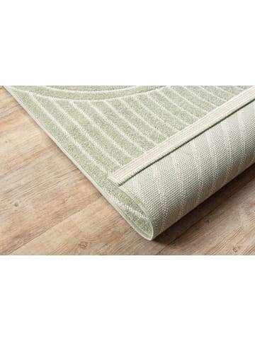 KADIMA DESIGN Teppich Outdoor Geometrisch pflegeleicht Balkon Terrasse Outdoor in Grün