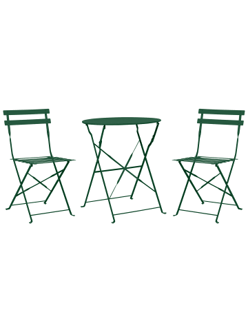 Beliani 3-tlg Bistro Set FIORI in Grün