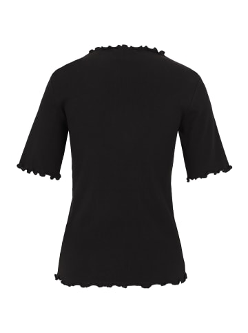 CARTOON Halbarm-Shirt mit Kragen in Schwarz