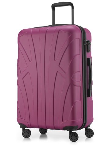 suitline mittelgroßer Hartschalen-Koffer Check-In Reisekoffer TSA 68L in Magenta