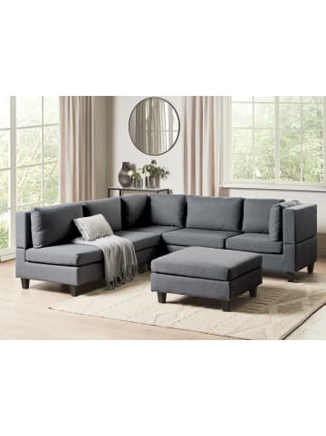 Beliani 6-tlg Modulsofa UNSTAD in Grau