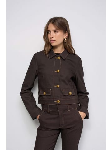 Salsa Jeans Jeansjacke Buttons in Dark Brown V1