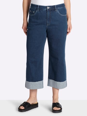 sheego 7/8-Jeans in blue-stone-washed