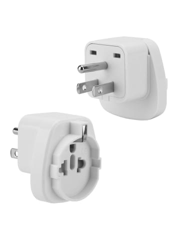 Intirilife 4x Steckdosen Adapter - Typ B auf EU in WEISS