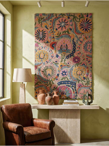 KADIMA DESIGN Teppich Wolle Handgetuftet HEDDA Boho Floral Wohnzimmer Wohnlich in Multi