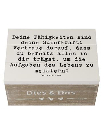Mr. & Mrs. Panda Box Spruch Vertrauen in Fähigkeiten mit Spruch in Weiß