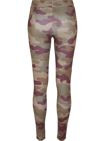 Urban Classics Leggings in redwood camo