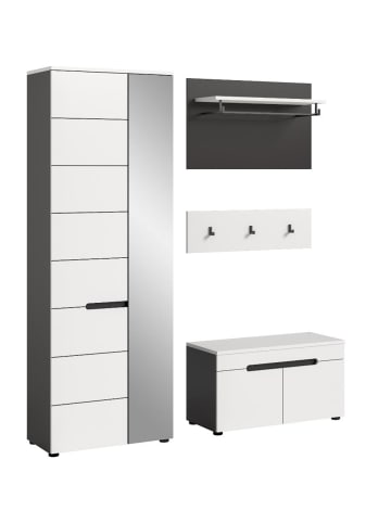 ebuy24 Garderobenmöbel Canu Weiß 160 x 37 cm