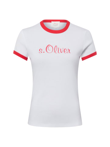 s.Oliver T-Shirt Vintage Collection in weiß rot