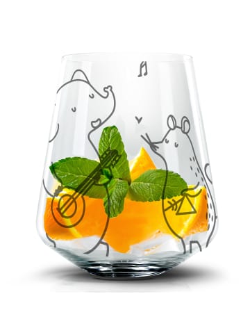 Mr. & Mrs. Panda Blümchentailglas Big Einheit ohne Spruch in Transparent