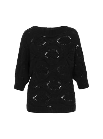 Usha Women Sweater in black melange