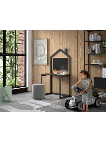 58 aufm Kessel KINDERSCHREIBTISCH Kapua 80x50x151 Massivholz Anthrazit