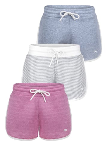Felix Hardy Jogger Short in Grau - Pink - Indigo