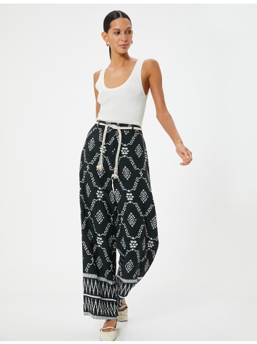 KOTON Hose in Schwarz Gemustert