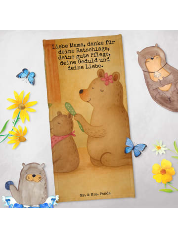 Mr. & Mrs. Panda Handtuch Bär Kind Design mit Spruch in Weiß