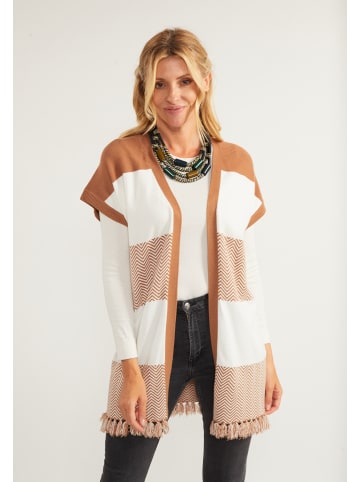 VIRITA Women Strickweste in Beige Weiss