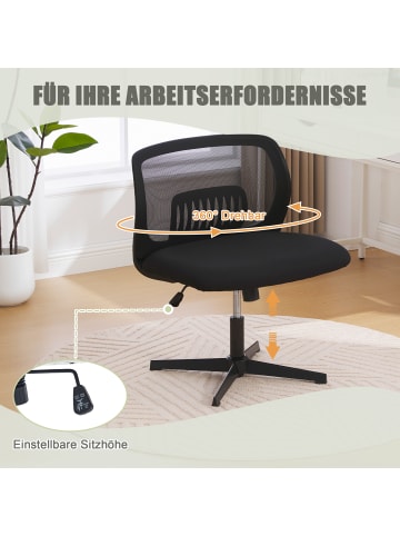 ABRIHOME Bürostuhl 360° drehbar und höhenverstellbar Mesh, Schwarz