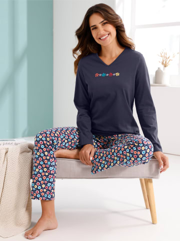 Sieh an! Schlafanzug in marine-bedruckt