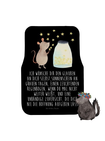 Mr. & Mrs. Panda Auto-Fußmatte Maus Sterne mit Spruch in Schwarz