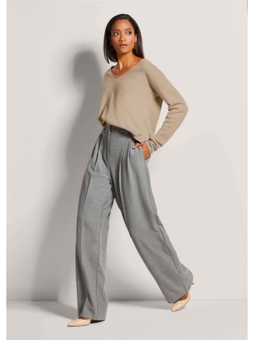 MADELEINE Weite Bundfaltenhose mit Formbund in graphit / melange