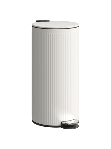 HOMCOM Mülleimer in Cremeweiß 36L x 30B x 60,5H cm