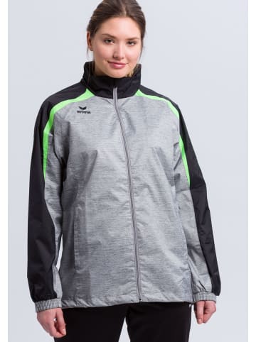 erima Liga 2.0 Allwetterjacke in grau melange/schwarz/green gecko