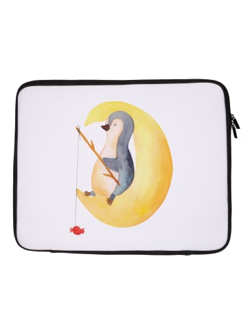 Mr. & Mrs. Panda Notebook Tasche Pinguin Mond ohne Spruch in Weiß