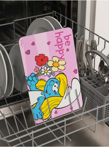 Die Schlümpfe Die Schlümpfe Brettchen Schlumpfine be happy Schneidebrettchen in pink