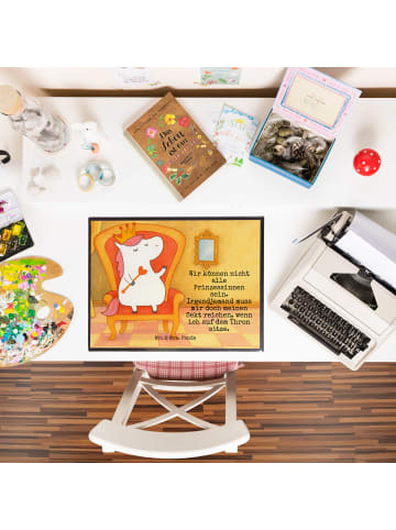 Mr. & Mrs. Panda tischauflage Einhorn Prinzessin Design mit Spruch in Weiß