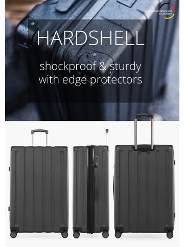 Hauptstadtkoffer Q-Damm - Großer Koffer Hartschale XL Trolley, TSA, 68cm, 4 Rollen, 133 L in Graphite