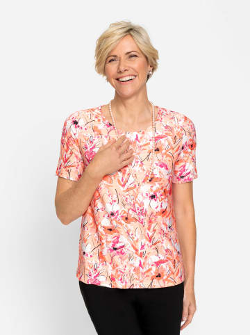 WITT WEIDEN Shirt in apricot-ecru-bedruckt