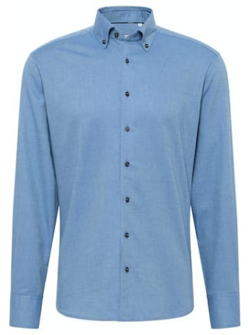 Eterna Langarm Business Hemd für Herren in blau