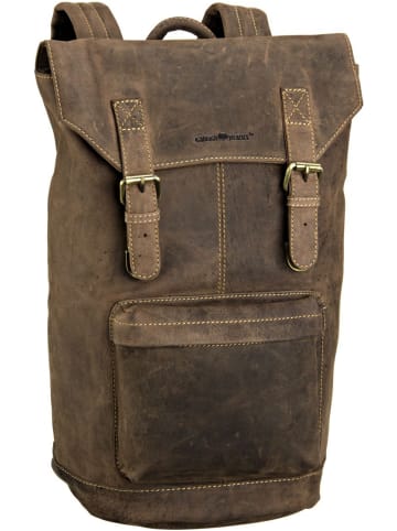 Greenburry Laptoprucksack Vintage Retro Rucksack in Sattelbraun