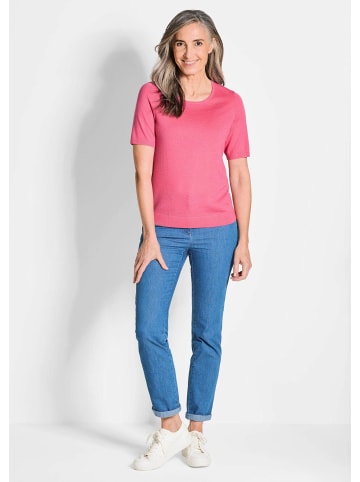 GOLDNER Klassisches Merinowollshirt, Rundhals in pink